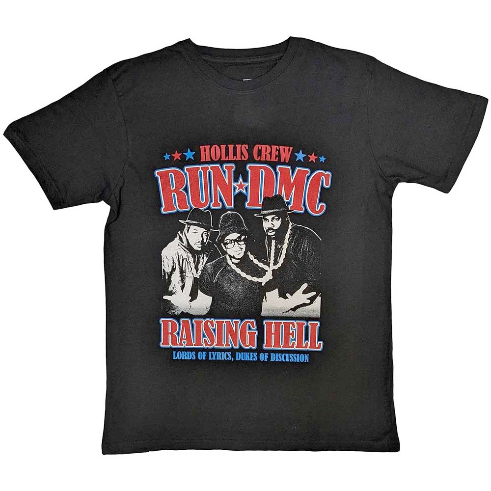 Run DMC - Raising Hell Americana Heren Tshirt - Zwart